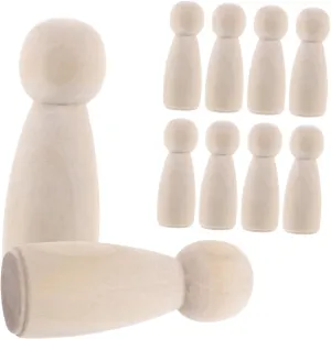 Peg Dolls for Crafting Creative Graffiti Puppets Natural parent significant integrate Wood Color Figurines for Art Projects and Decorations BCOATH 50pcs Unfinished Wooden 