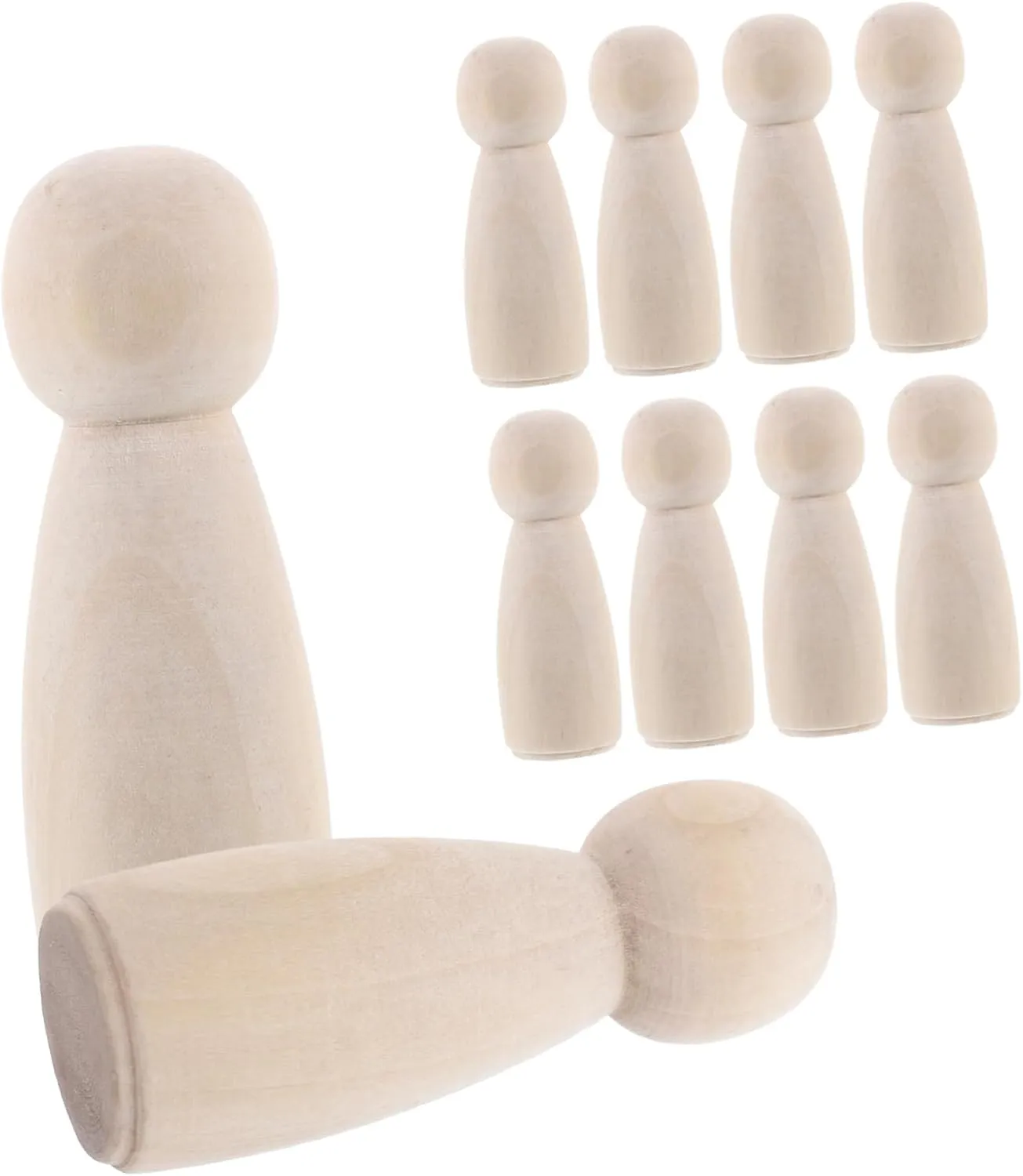 Peg Dolls Unfinished Painting Craft Supplies for Adults Natural Wood Art Projects for Home Decor Creative Activities BESPORTBLE 50Pcs DIY photograph furnace satellite Blank Wooden 