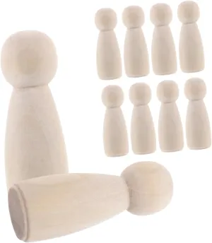 Peg Dolls Unfinished Painting Craft Supplies for Adults Natural Wood Art Projects for Home Decor Creative Activities BESPORTBLE 50Pcs DIY photograph furnace satellite Blank Wooden 