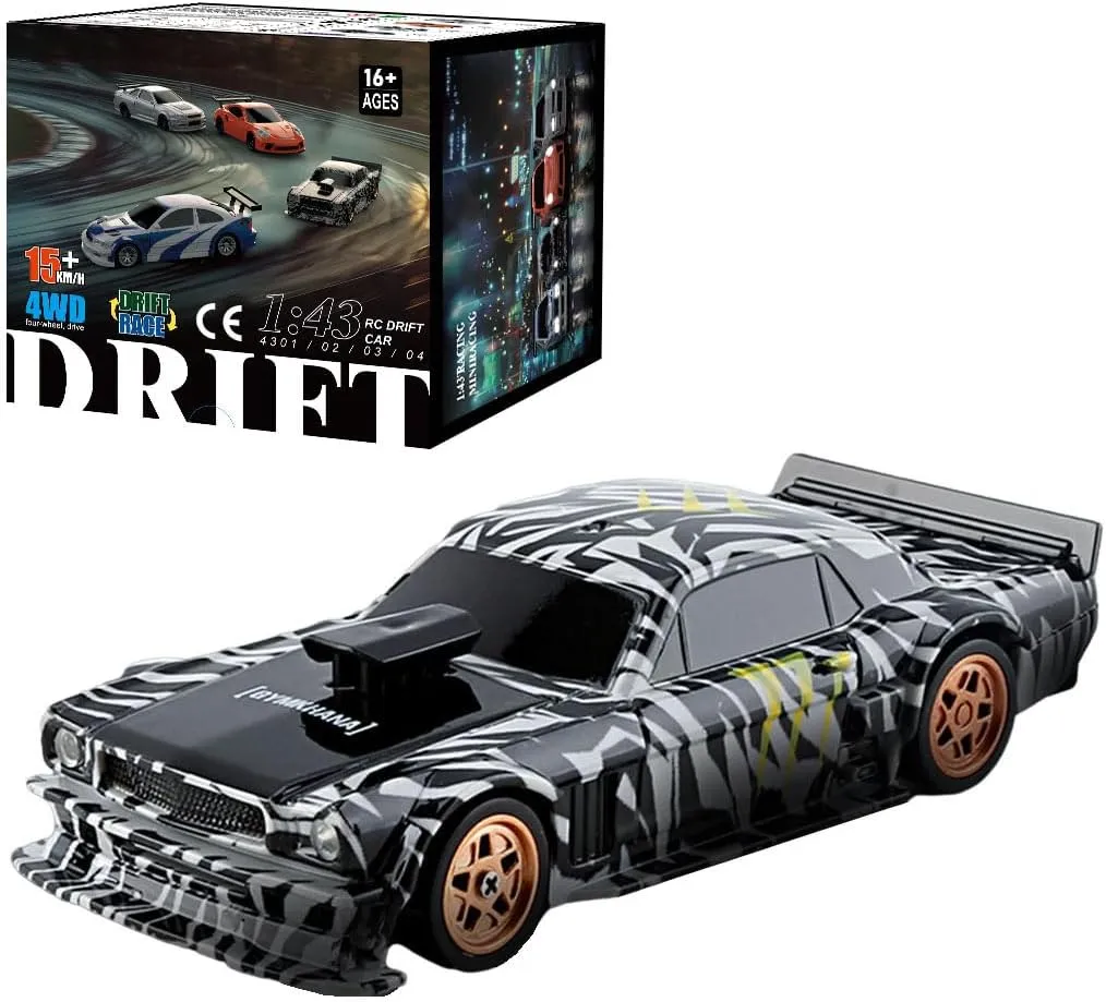 perch evolve reddish separable Mini Electric Racing Drift Car with Lights Set, Hobbyist Gift for Teens and Adults RC Drift Car, 1/43 Scale 2.4G 4WD Full Proportional Control 