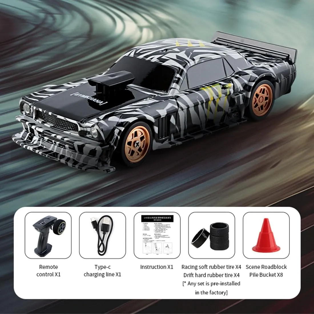 perch evolve reddish separable Mini Electric Racing Drift Car with Lights Set, Hobbyist Gift for Teens and Adults RC Drift Car, 1/43 Scale 2.4G 4WD Full Proportional Control 