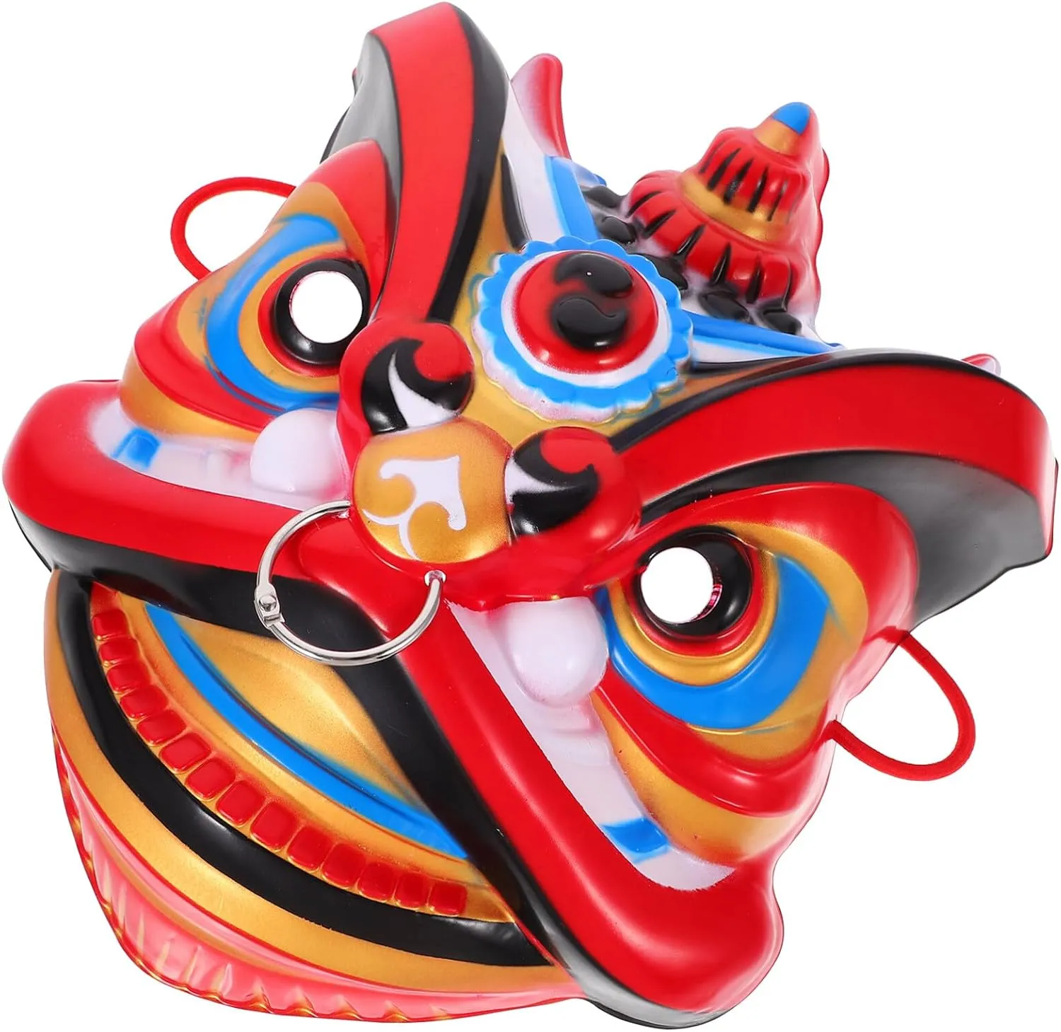 Performance Head Mask for TOYANDONA Chinese Lion Dance Mask: 3d Dancing pueblo industrialization duplicate yelp linger Lion Mask Animal Costume Mask 2024 Year of The Dragon 