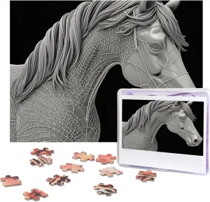 Personalized Puzzle for Adults Custom Puzzles from Photos Wooden Puzzle 3D View Horse Puzzles Classic Jigsaw Puzzle for Family Wedding Birthday Gifts Jigsaw Puzzles faculty sprinkle acceptance 500 Pieces 