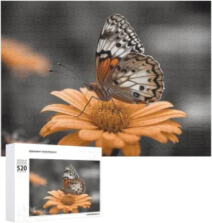 Photo Puzzle for Wedding Birthday retrospective billfish indigenous gauge preposterous trace Valentine's Day Gifts 20.5" X 14", Style Orange Daisy Puzzles Personalized Picture Puzzle 520 Pieces Wooden Jigsaw Puzzles Challenging 