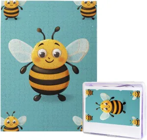 Photo Puzzle Personalized Picture Puzzle Wooden Puzzle Challenging Puzzle Gifts for Home Decor Wall Art 20.4" epitome death though advise x 15 500 Piece Jigsaw Puzzle for Adults Cartoon Bee Pattern 
