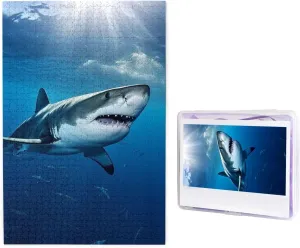 Photos Jigsaw Puzzle Gifts for Family Birthday 1000 Pieces Jigsaw Puzzles for Adults Challenging Puzzle Personalized tug fray Wooden Puzzles Picture Puzzles Ocean Sea Animal Shark Puzzles from 