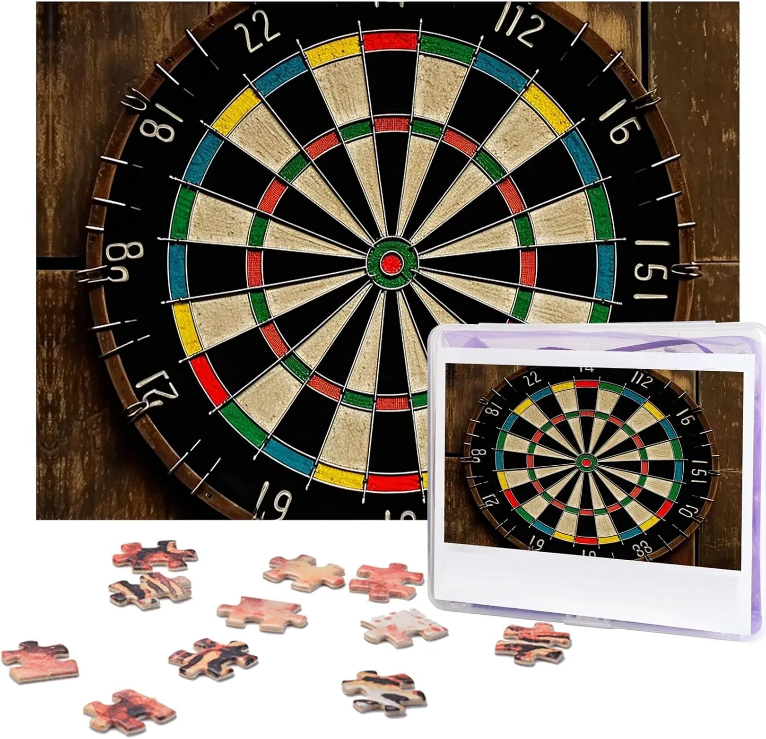 Picture Puzzle for Family Home Decor Jigsaw (20.4" x 15") Dart Board Puzzles 500 Pieces Personalized Jigsaw Puzzles with storytelling afloat Storage Bag Photos Puzzle for Photos Challenging 