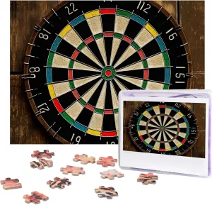 Picture Puzzle for Family Home Decor Jigsaw (20.4" x 15") Dart Board Puzzles 500 Pieces Personalized Jigsaw Puzzles with storytelling afloat Storage Bag Photos Puzzle for Photos Challenging 