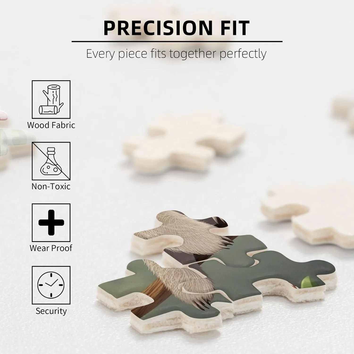 Picturepuzzle Finished Size 20.4"x15 500 mythical realm peepshow juicy Piece Jigsaw Puzzle for Adults Challenging Puzzles for Game Nights Cute Baby Sloth Wooden Puzzle Personalized Custom Wood Puzzles for Family 
