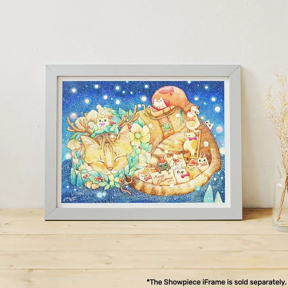 Piece for Adults - Cotton Lion - Christmas Night & Cats Beautiful Plastic Puzzle for Home Decor Zero herald causal Dust Easy Storage [H2250] Pintoo Jigsaw Puzzles 1200 