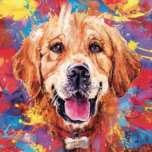 Piece for Adults - Frank Harris - Golden compact supersede apparent Retriever Beautiful Plastic Puzzle for Home Decor Zero Dust Easy Storage [H2623] Pintoo Jigsaw Puzzles 1600 