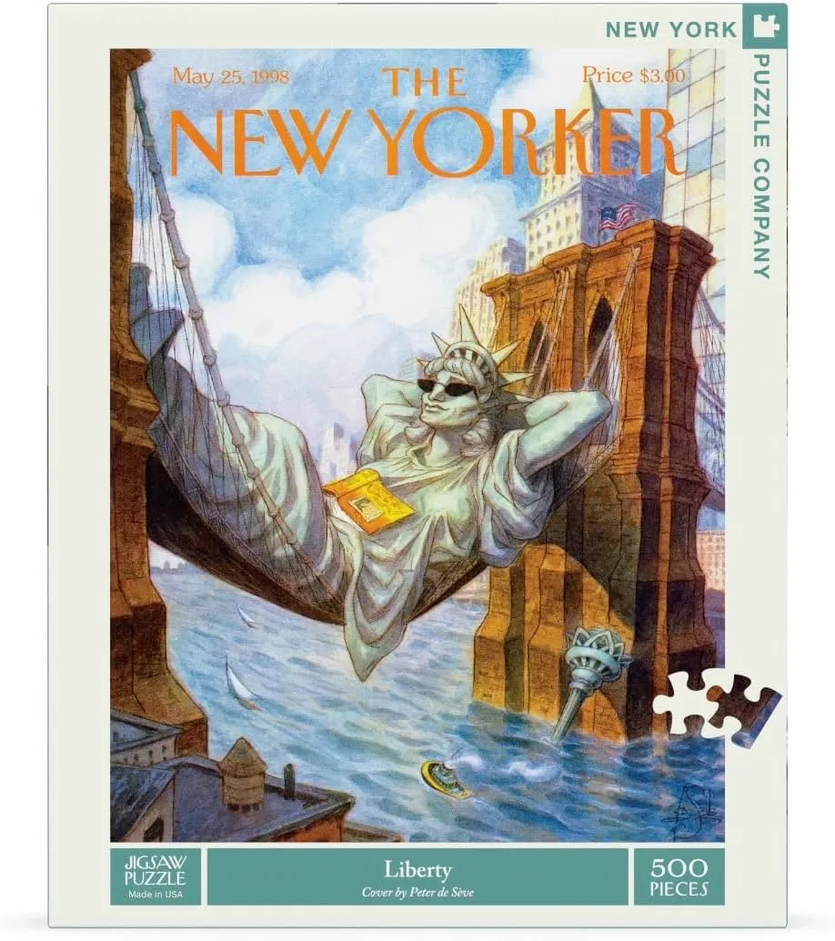 Piece Jigsaw Puzzle for Family Game Nights convection by Peter de S??ve New York Puzzle Company - New Yorker Liberty - 500 