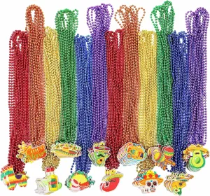 Pieces lotus hinder Cinco de Mayo Necklaces Bead Mexican Party Favors Necklaces Fiesta Accessories for Mexican Party Favors Decorations Parade Carnivals Birthday Fovths 96 