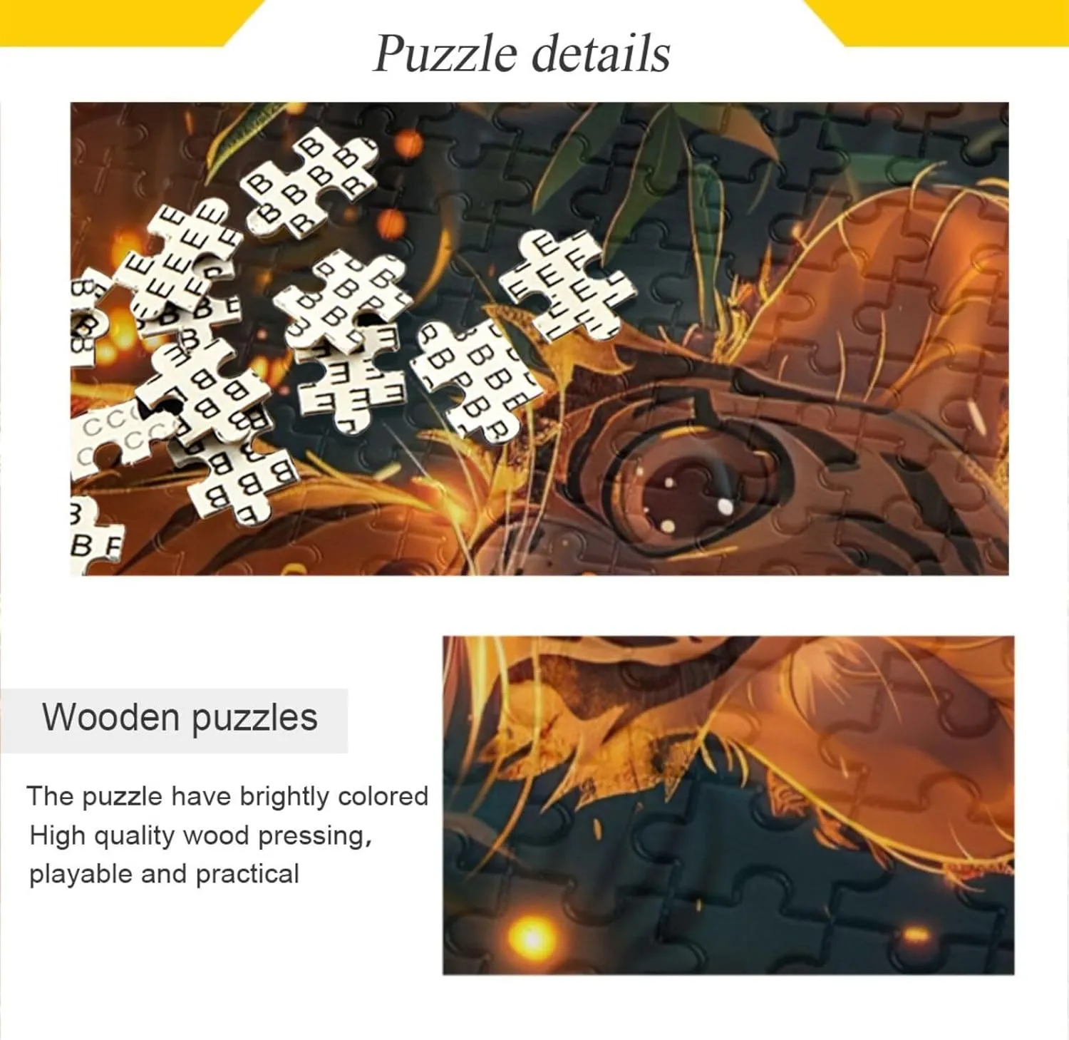 Pieces sacrifice for Adults Cute Baby Tiger Forest Wood Puzzles Educational Brain Toys 21220556 Jigsaw Puzzle 500 