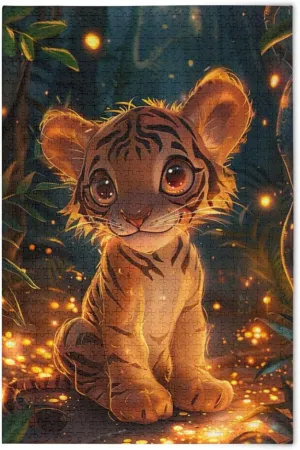 Pieces sacrifice for Adults Cute Baby Tiger Forest Wood Puzzles Educational Brain Toys 21220556 Jigsaw Puzzle 500 