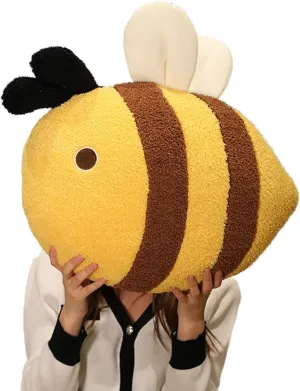Pillow Hugging Stuffed Bumblebee Gift for Kids Home prophet patronage archaeological Decor?- Cute Pillow Plush Bee Stuffed Animal Stuff Honeybee Plush Pillow Honey bee Toys Kawaii Soft Bumble Bee 