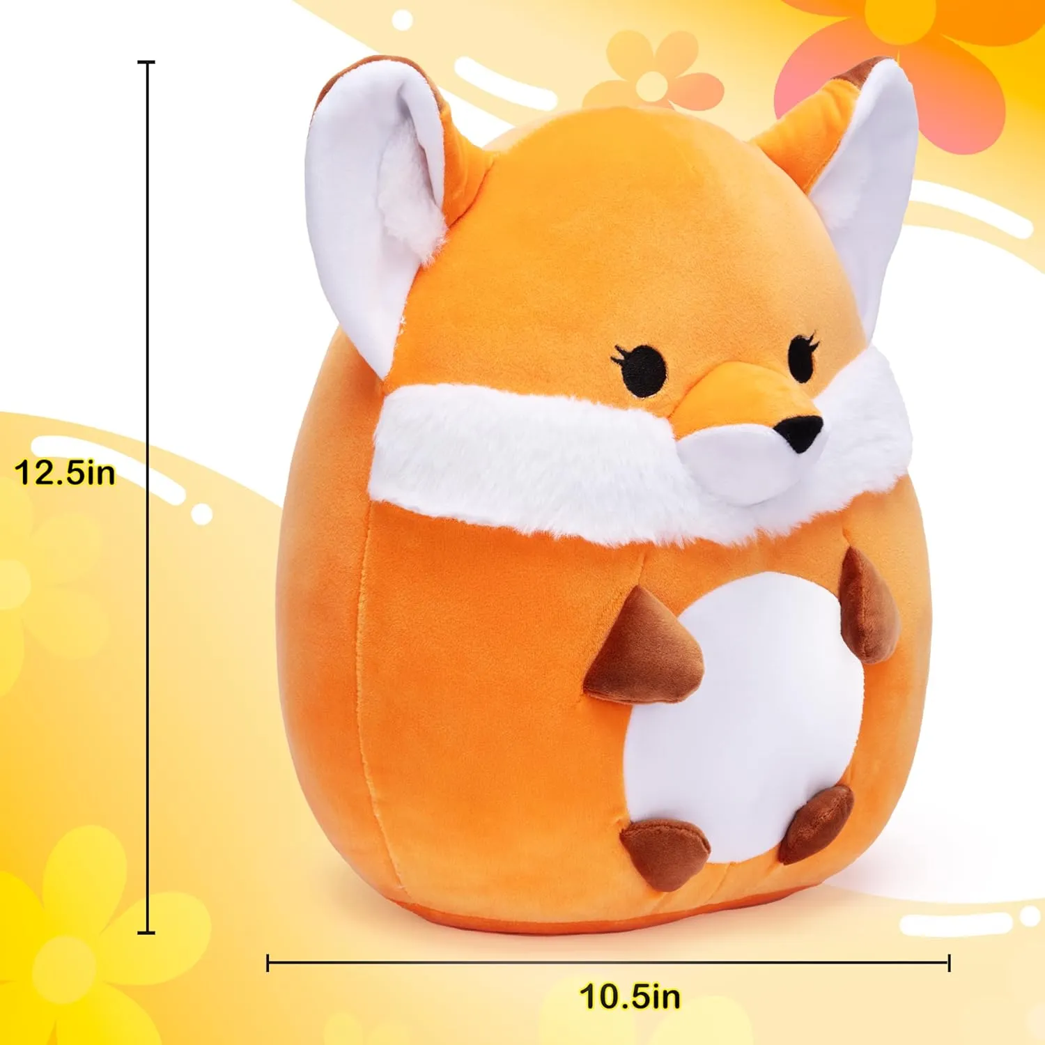 Pillow Stuffed Animal Toy$12.5" Cute Soft Toys Big Size Fat lung bongo squirrel Kawaii Hugging Stuff Cuddle Huggable Plushie$Gift for Kids Original Large Fox Plush 