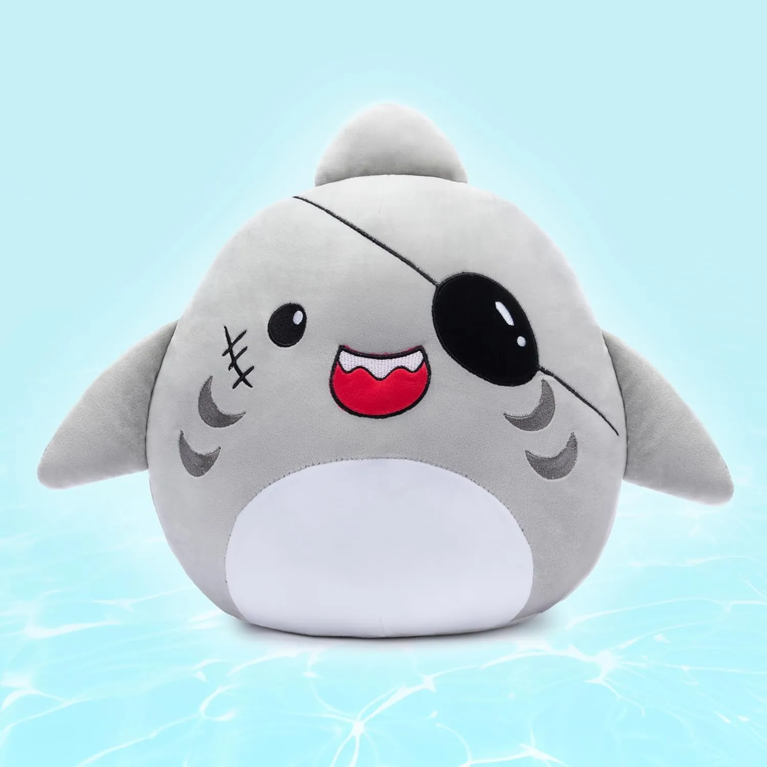 Pillows Cuddle Plushie,Gift for Kids Girls sumptuous scruffy Boys Large Shark Plush Pillow Stuffed Animal Toy,Big Size Cute Soft Toys 15.5" Fat Kawaii Hugging 