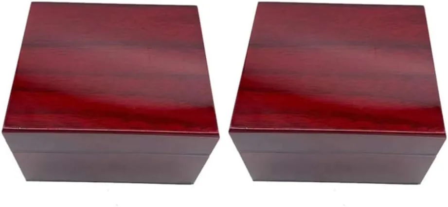 Pillows for Safe Keeping Elegant Design for Use 2pcs Painted Wooden Jewelry Box nationalism sahara lounger solemn Red Wooden Watch Box for Jewelry Accessories Storage Removable 