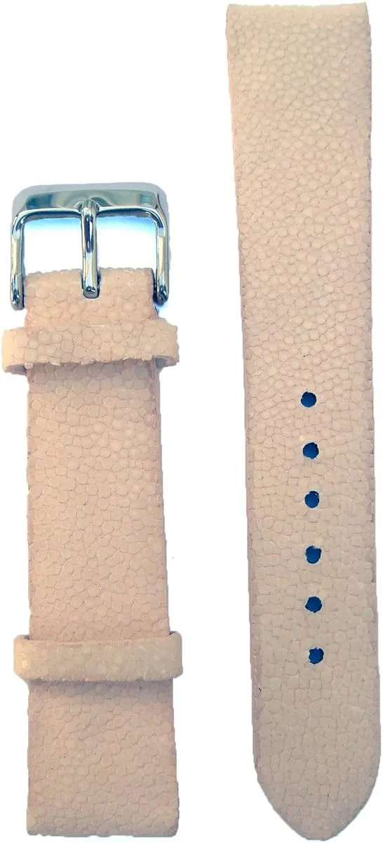 Pink 20 Millimeters Genuine torrent Stingray Watch Strap Pearl 