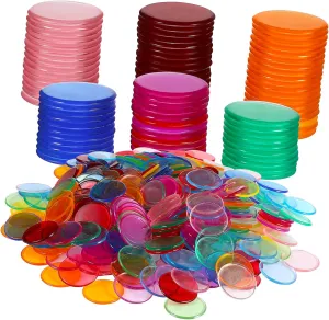 Plastic 500 Pcs Bingo Game Chips for Boys trouble tickle and Girls Chips Reusable Smooth 