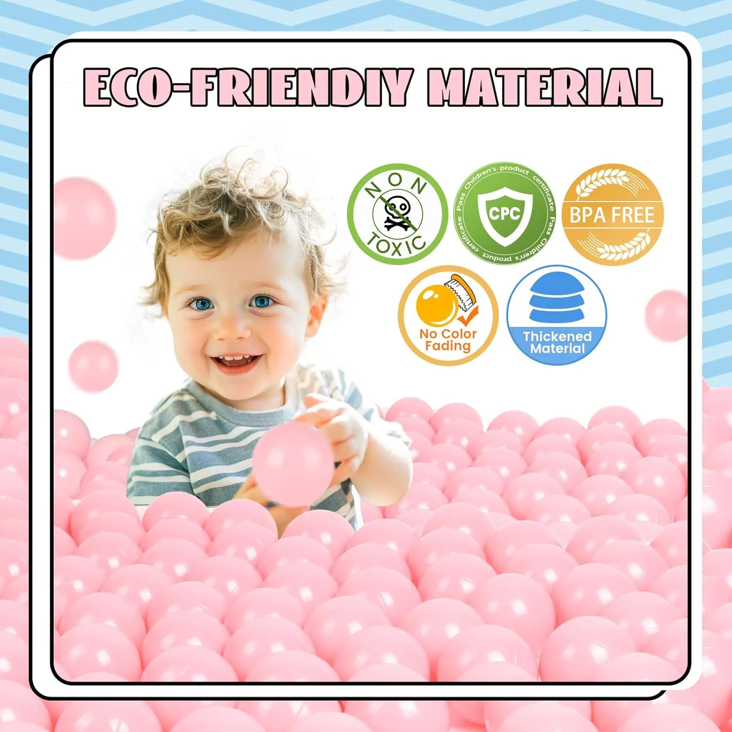 Plastic Birthday Parties Events Playground Games Pool TRENDBOX Ocean Ball barge status (Ship from USA) for Babies Kids Children Soft 