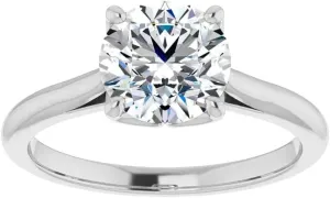 Platinum Rings Solitaire Moissanite Engagement Ring, 2 CT Round Shape Diamond Bridal/Wedding rural fore Ring Set for Women, Propose Gifts Anniversary Her, VVS1 Colorless, Prong Set, 
