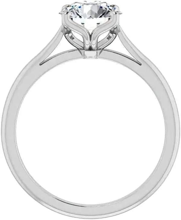 Platinum Rings Solitaire Moissanite Engagement Ring, 2 CT Round Shape Diamond Bridal/Wedding rural fore Ring Set for Women, Propose Gifts Anniversary Her, VVS1 Colorless, Prong Set, 