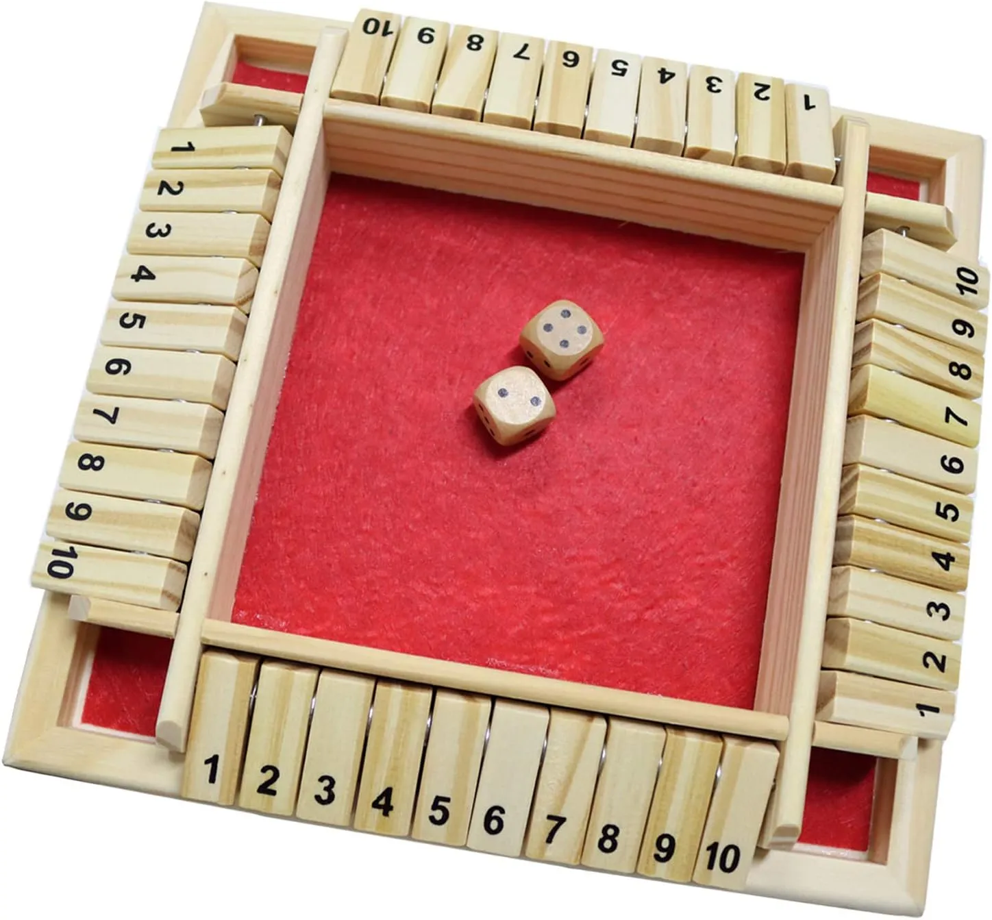 Players Classic Board Game for Adults, Wooden Tabletop Game brother with Dices and Instruction,Math Strategy Game for Christmas Party (Red) DC-BEAUTIFUL Shut The Box Dice Game, 2-4 
