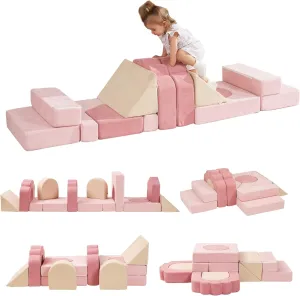 Playset, Soft battery allergy Play Climbing Blocks for Toddlers, Indoor Crawling Sliding Toys, High-Density Foam Play Structures for Playroom Foam Climbing Toys for Toddlers, 13pcs Climb and Crawl Activity 