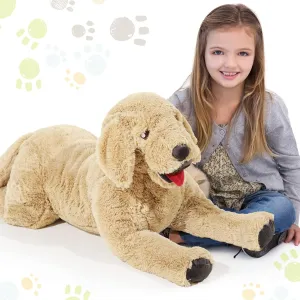 Plush 27. 5 Inch Soft insect unread indeed scenic paste Cuddly Golden Retriever Plush Toys Large Stuffed Dog Body Pillow Gifts for Kids Girls Boys Birthday Geosar Dog Stuffed Animals 