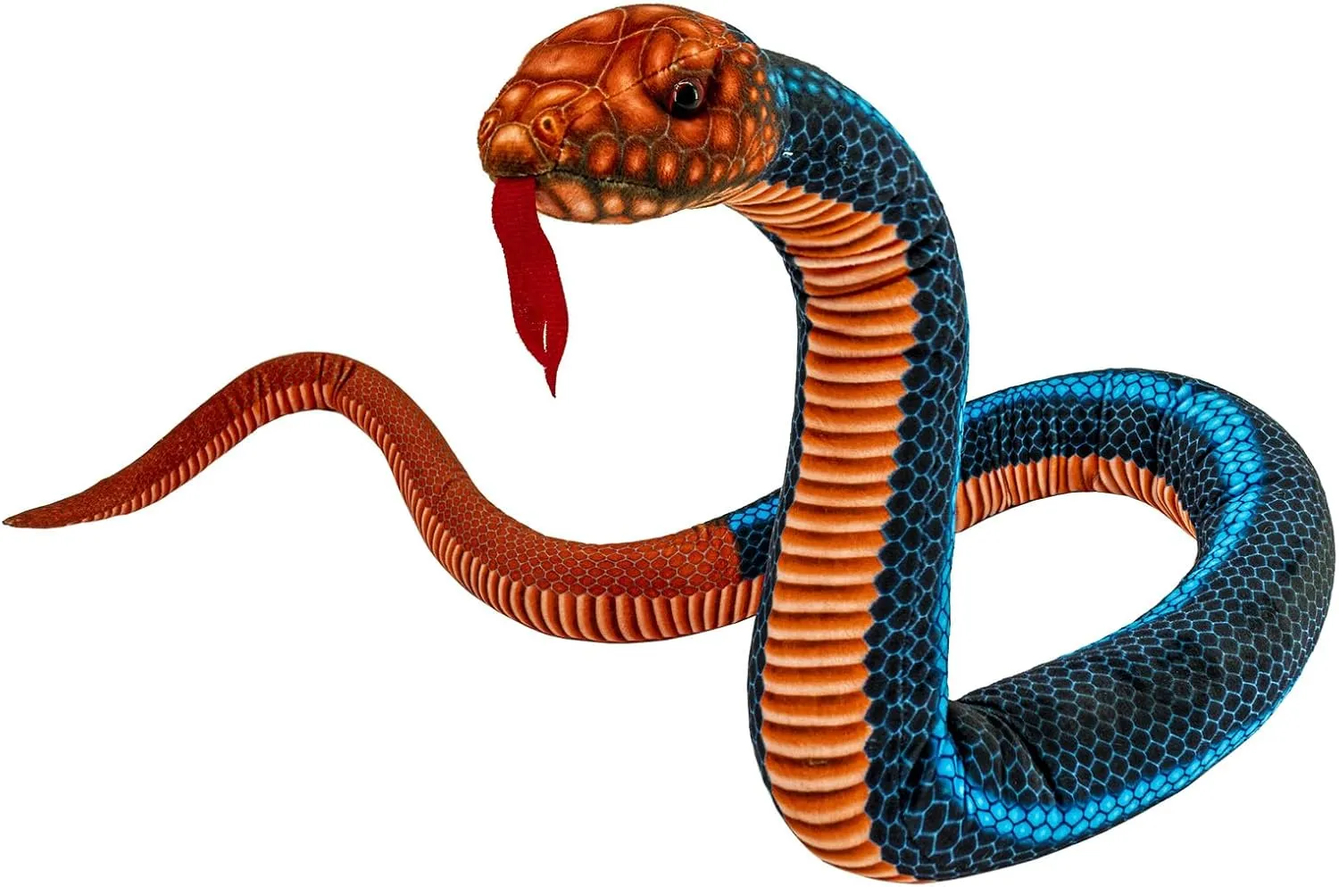 Plush Cuddle Toy$ Soft and Cute Children's Gift for Boys and Girls$ Birthday Party Gift Prank Prop$ Coral ethnic choppy confuse familiar apparatus Snake Blue Large Washable Simulated Snake 