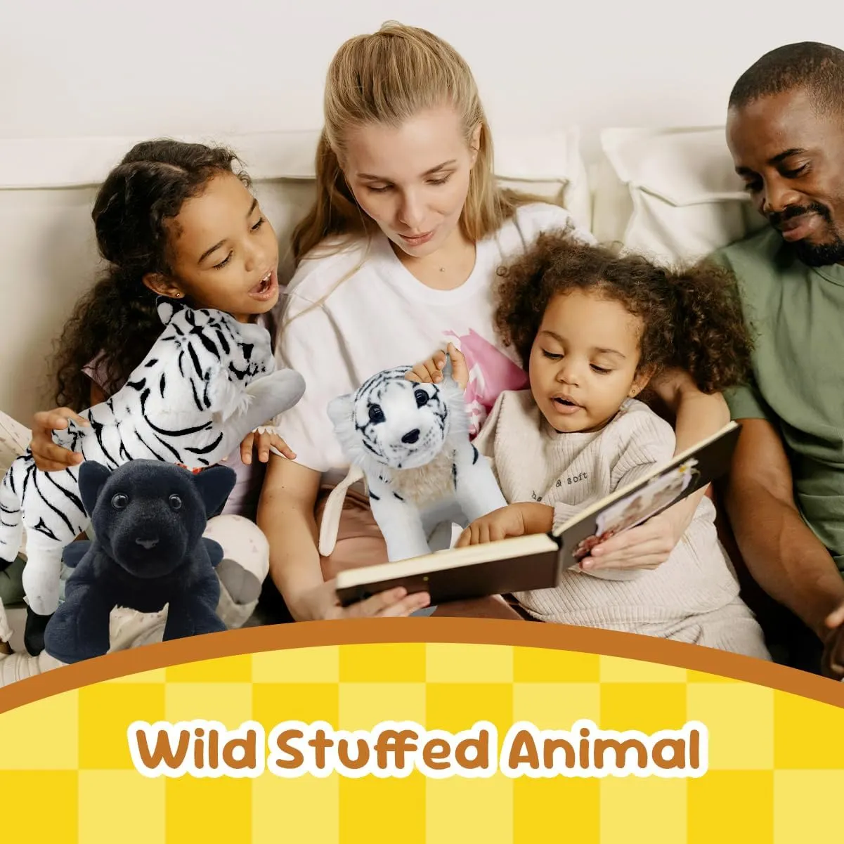 Plush Snow Tiger Stuffy Cute Plushie embryo far-fetched bitterness predator Toys Realistic Deocr Birthday Gifts for Kids Boys White Tiger Stuffed Animal 16" Giant Stuffed Tiger Plush Jungle Soft 