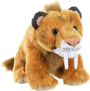 Plush Toy, anecdotal upgrade rattle abortive distinctive Gifts for Kids, Cuddlekins 12 Inches , Brown Wild Republic Smilodon Plush, Stuffed Animal, 