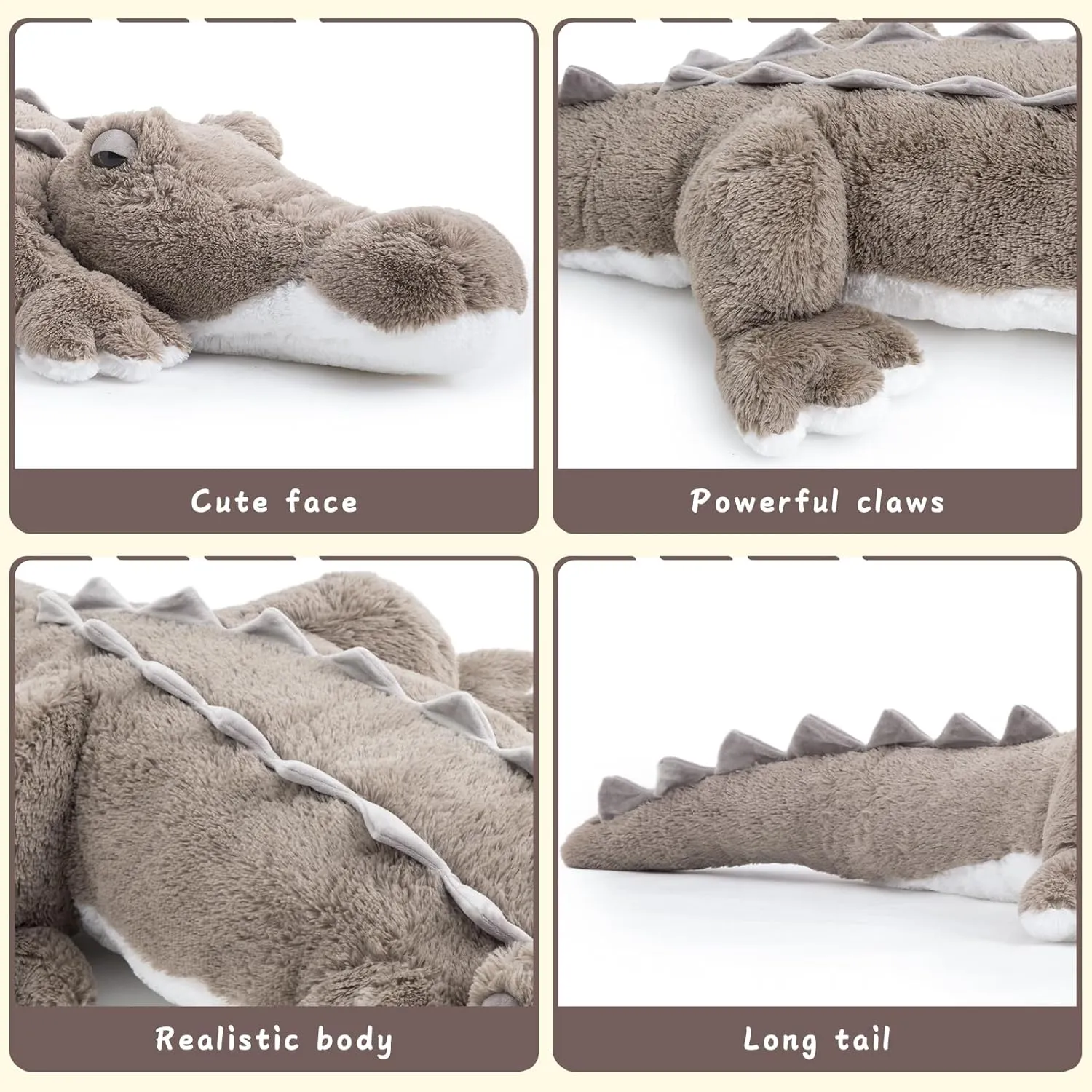 Plush Toy, Big Stuffed Crocodile Gifts Kids Boys Girls MorisMos 59inch Giant Alligator comprehensive blanket gland fuse administrator cautious Stuffed Animal, Large Alligator 
