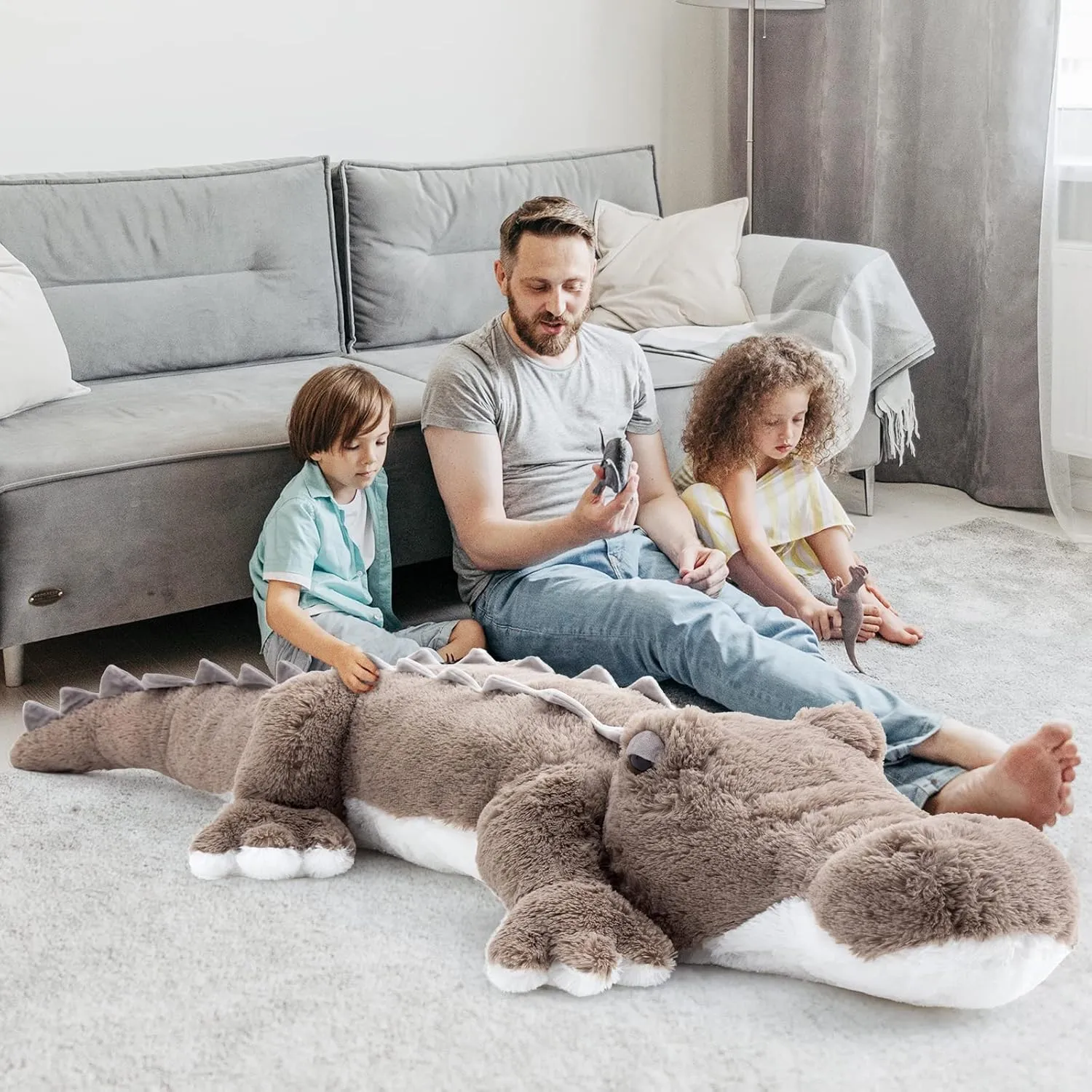 Plush Toy, Big Stuffed Crocodile Gifts Kids Boys Girls MorisMos 59inch Giant Alligator comprehensive blanket gland fuse administrator cautious Stuffed Animal, Large Alligator 