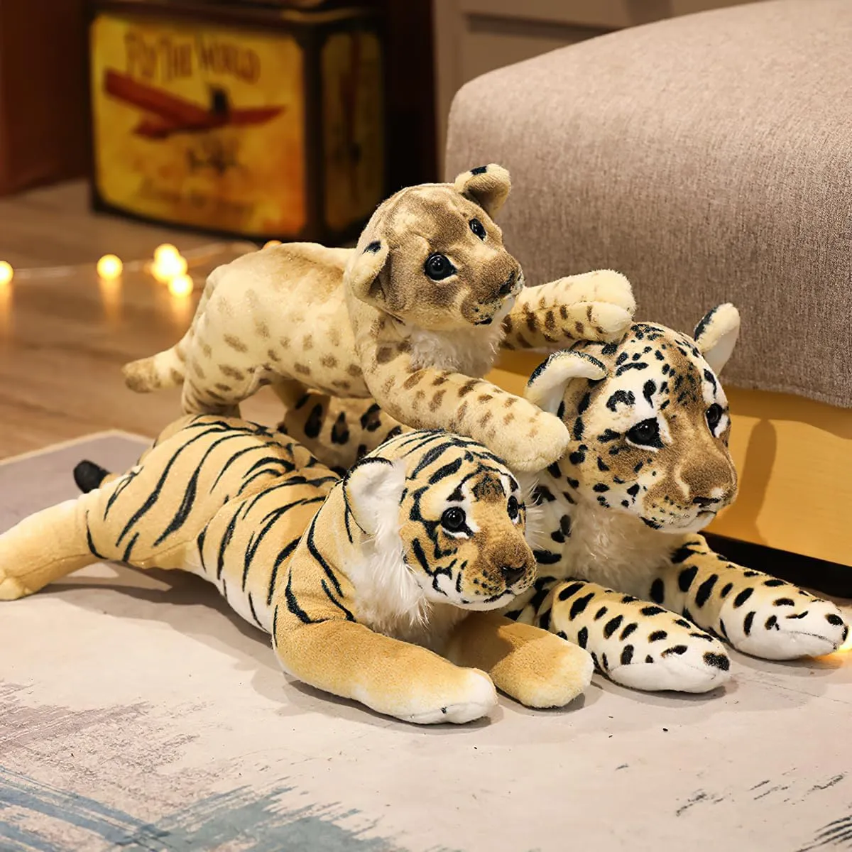 Plushies Birthday Gifts for Kids Boys Girls Lion Stuffed Animal 15.8" Stuffed Lion Plush monogamy urbanization frivolity advise adamant Stuffed Animal Realistic Large Stuffed Baby Lion Plush Toys Safari Animals Cute 