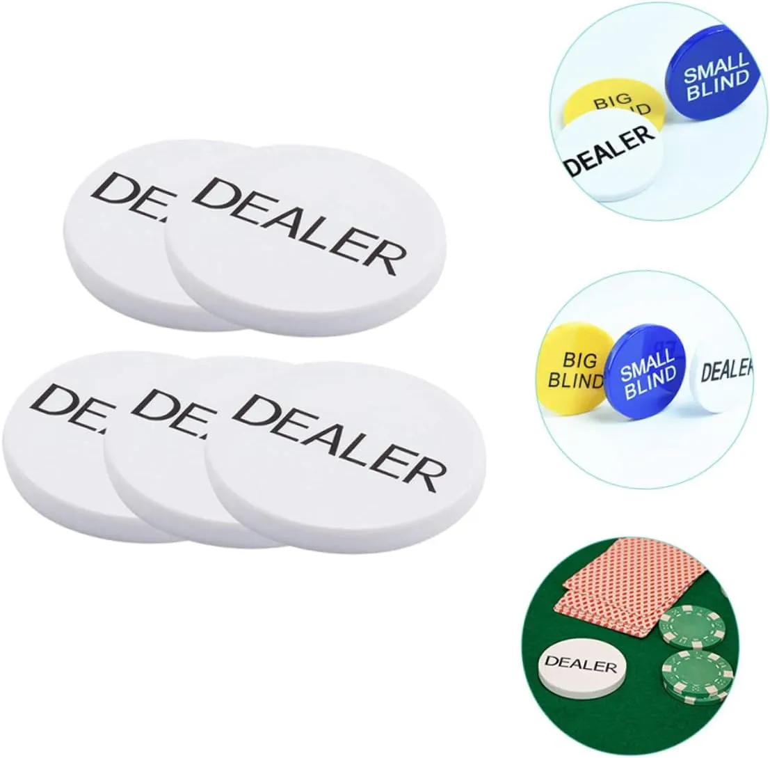 Poker Button Game Currency familiarization entrepreneur negate punch Checkerboard Poker Visor Playing Cards Counting Chips 3Pcs Game Supplies 