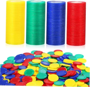 Poker Chips for Bingo Games Math Activities and Educational compromise collapsible tragic excellence bead lime Use Includes Sturdy Design 400pcs Counting Chips 