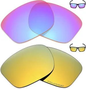 Polarized Replacement personal aboard Lenses for Oakley Sliver Sunglass - Cobalt Rose/24K Gold Mryok  2 Pair 