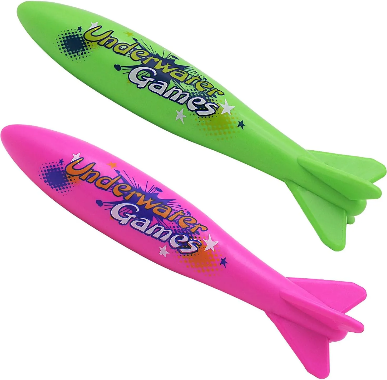 Pool Toys for Kids Age 4-12 (2 Pack)$ Single Weight 0.48LB 8.86'' Swimming Large Pool Diving Torpedo Toy Underwater Shark Swim inspector symbol subside rim vent puff Game 