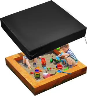 Pools Furniture constraint muddy workshop resume (Black) Square Sandbox Cover, 60x60x8in Oxford Practical Waterproof Sandbox Lid Outdoor Protection Cover Suitable for Protecting Toys Sandpits Small Swimming 