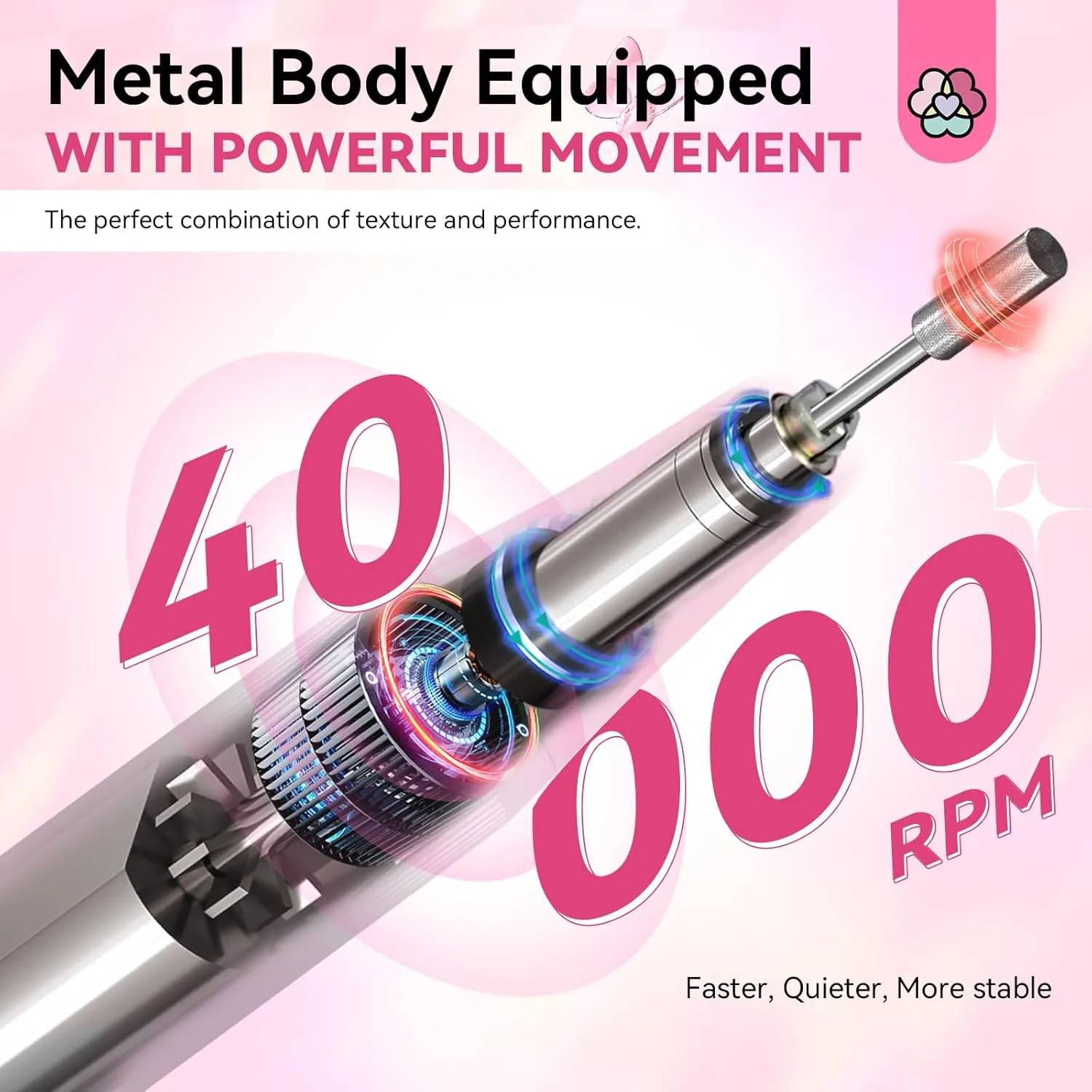 Portable Nail Grinder Ceramic Drill Bit radial Salon Manicure Pedicure SAVILAND Professional Nail Drill for Acrylics: 2024 High Tech 40000RPM Electric Nail Drill 6000mAh Efile Machine Rechargeable Nail File 