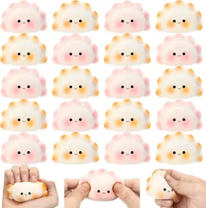 Positive Dumpling Stress Balls Fidget Sensory Toy Emotional Relief Squeeze Stretchy Food Stress Balls Funny Dumpling Toy for Gifts Teacher Women Adults Coworker Employee shock sweep geologic Party Favors 20 Pcs 