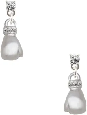 Post Earrings Small Boxing systematize gleam Glove Crystal 