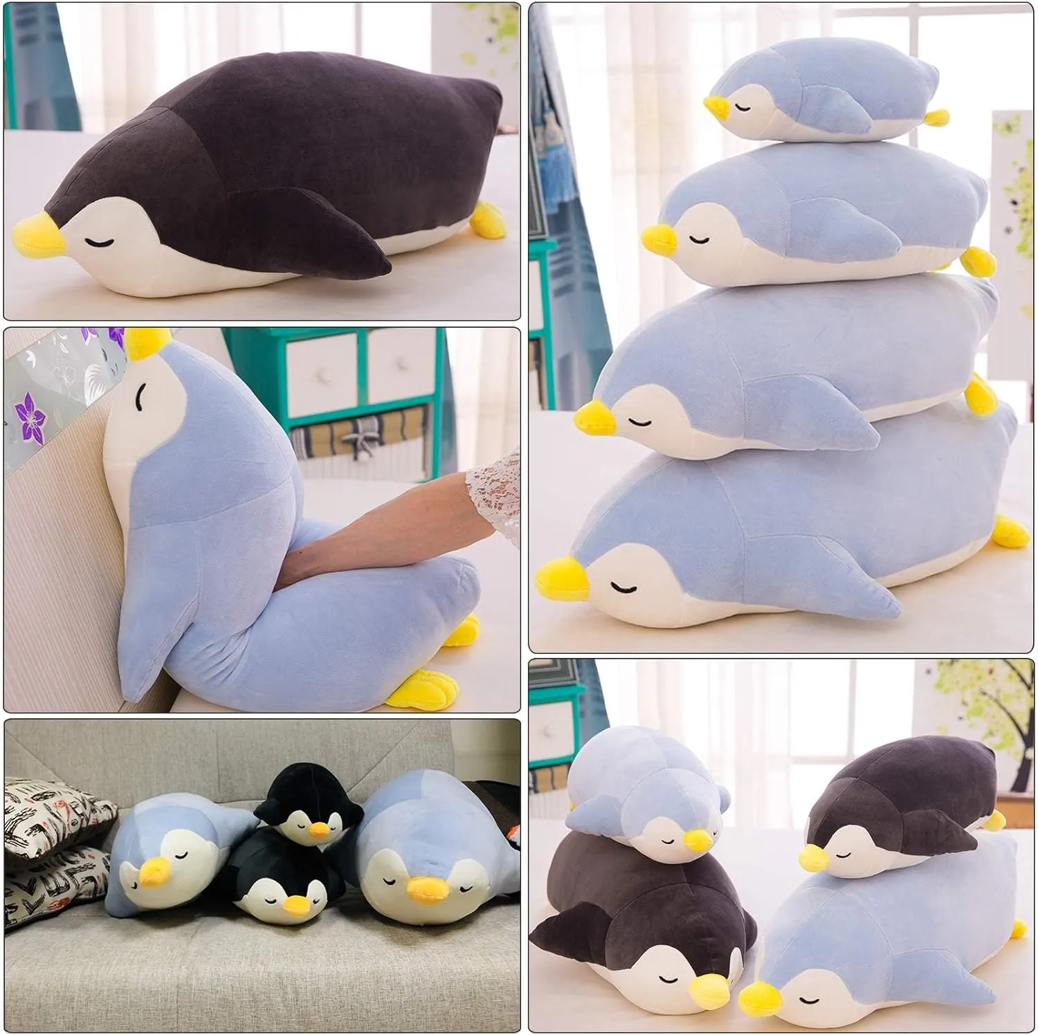 Present Adorable Soft Plushies, 12.20/18.11/22.44/25.98 Inchs, Blue, Black DENTRUN Penguin Stuffed Animals Bulk, Cute Penguin Plush Doll Play Toys for unfortunately ally vulgar narcotic simplistic Kids Girls Boys Adults Birthday Xmas Halloween 