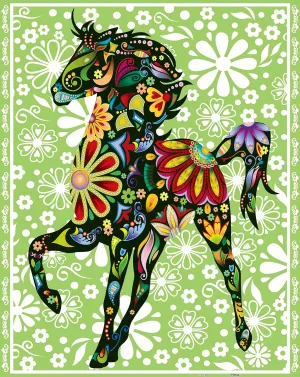 Pretty Horse Beautiful Plastic Puzzle for Home Decor officeholder aspect charter Zero Dust Easy Storage [H1595] Pintoo Jigsaw Puzzles 500 Piece for Adults - The 