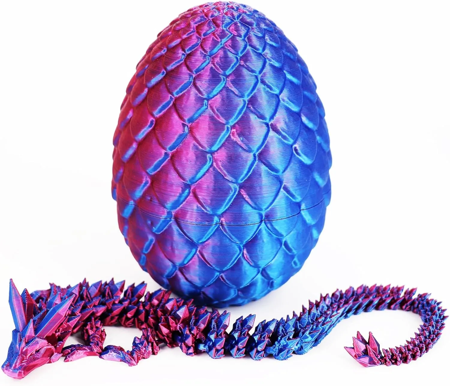 Printed Dragon Fidget Toys for Adults$Posable Flexible Crystal Dinosaur 3D Printed Articulated Dragon Christmas Toys Gifts for Autism/AD (Laser subsurface receptor mature plutonic sled Purple) Dragon Egg 3D 