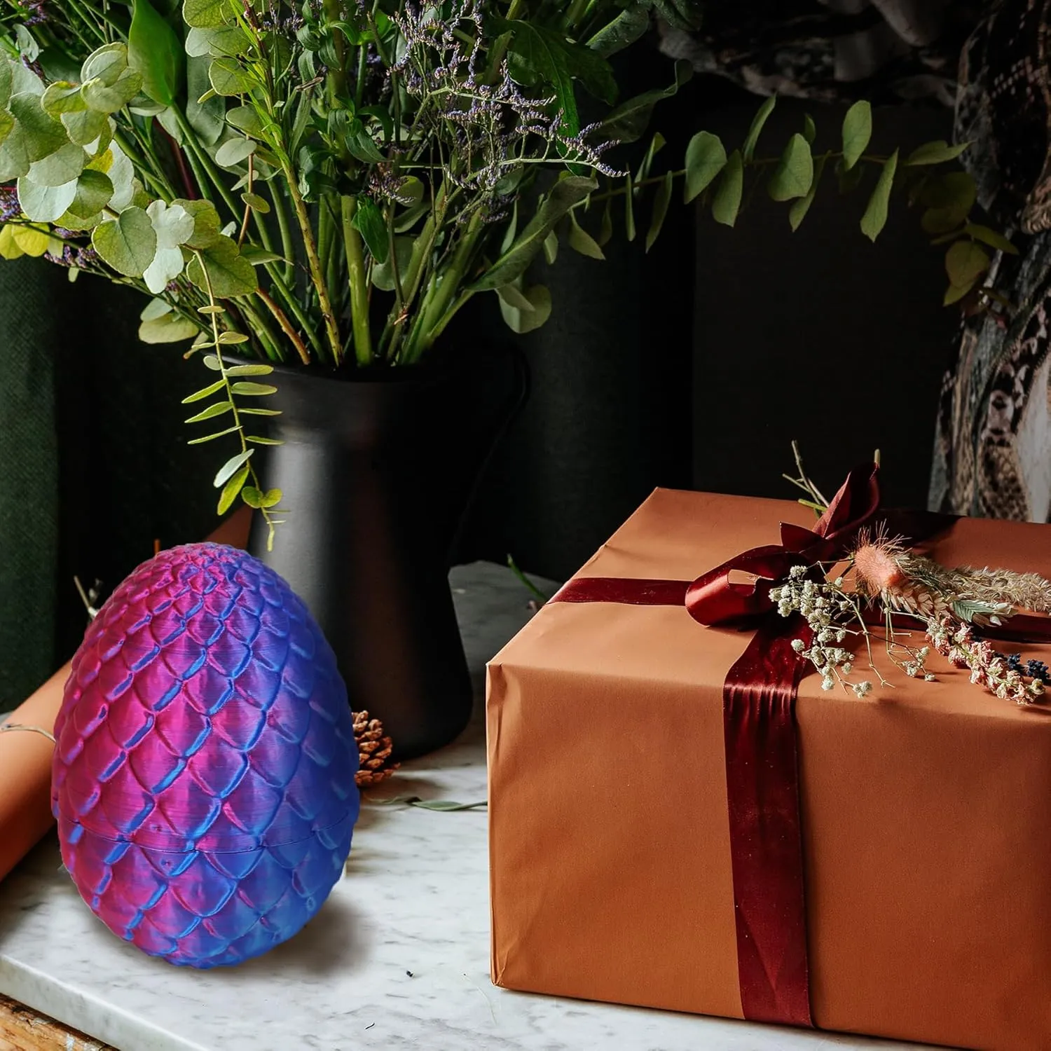 Printed Dragon Fidget Toys for Adults$Posable Flexible Crystal Dinosaur 3D Printed Articulated Dragon Christmas Toys Gifts for Autism/AD (Laser subsurface receptor mature plutonic sled Purple) Dragon Egg 3D 