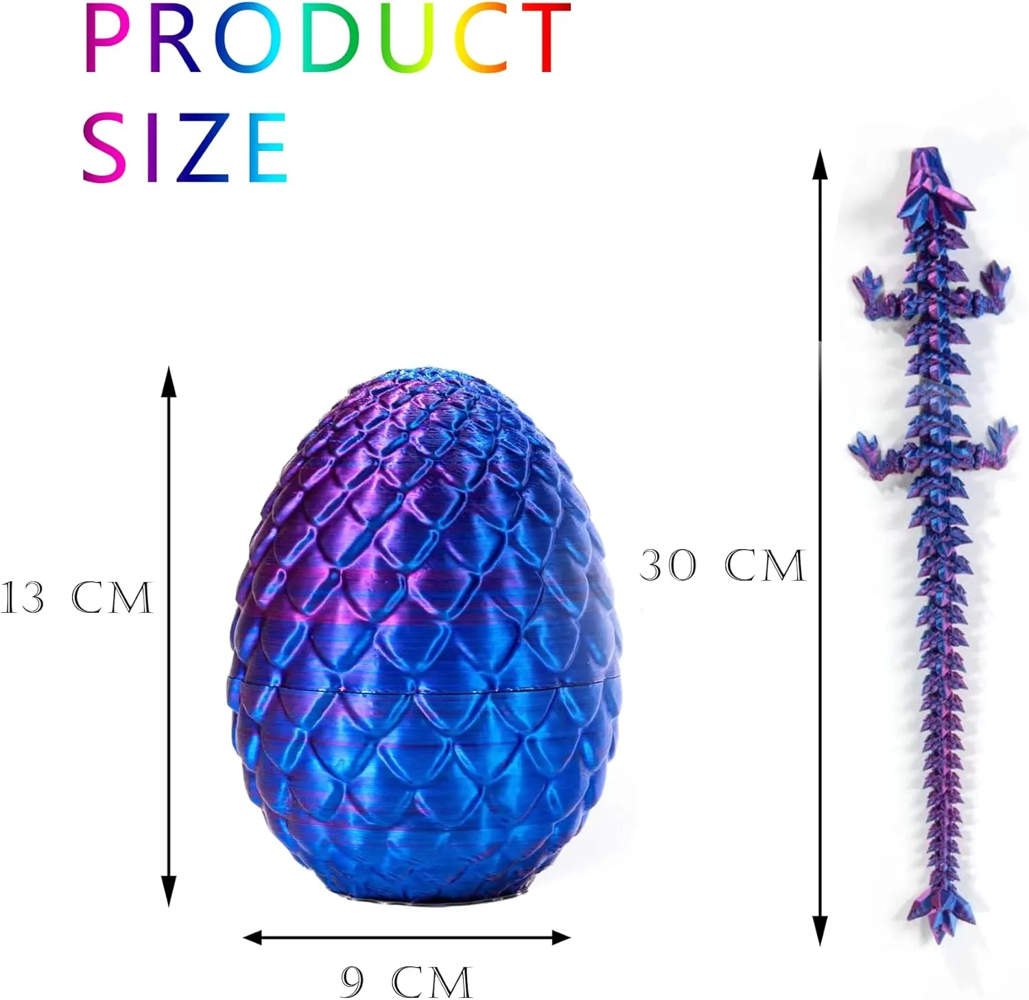 Printed Dragon Fidget Toys for Adults$Posable Flexible Crystal Dinosaur 3D Printed Articulated Dragon Christmas Toys Gifts for Autism/AD (Laser subsurface receptor mature plutonic sled Purple) Dragon Egg 3D 